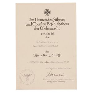 SPA67 Set of award documents for EKII and Infanterie Sturmabzeichen …