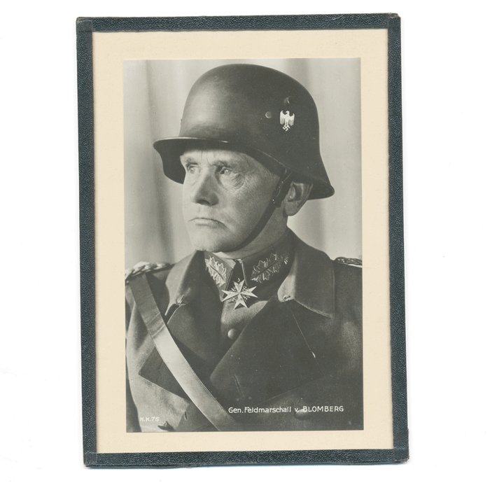 WAC25 Small framed photo portrait of GFM Blomberg — image 2