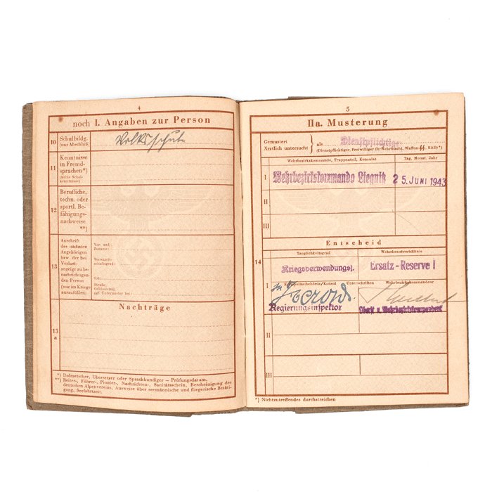 SJA58 Wehrpass with cover for a youthful member of Waffen-SS Pionier Btl. and then Das Reich Pz.Rgt. Stabskp. — image 6