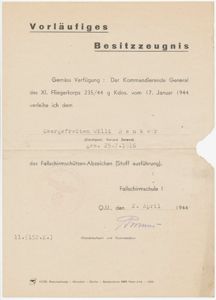 MCA22 Pair of documents to Fallschirmjäger Obergefreiter