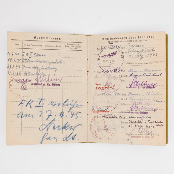 SPA21 Set of Soldbuch and driver's permit for Heer Leutnant in 1./Pz.Jäg.Abt.654 — image 11