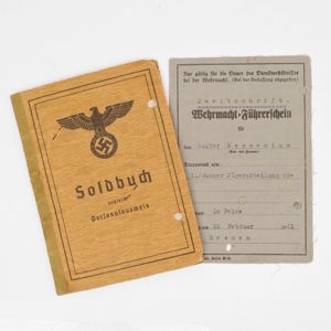 SPA21 Set of Soldbuch and driver's permit for Heer Leutnant …