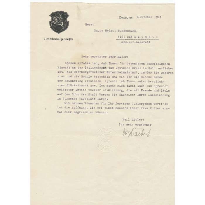 TAP4 Set including Soldbuch and award document for Heer Major German Cross in Gold recipient, Italian front — image 10