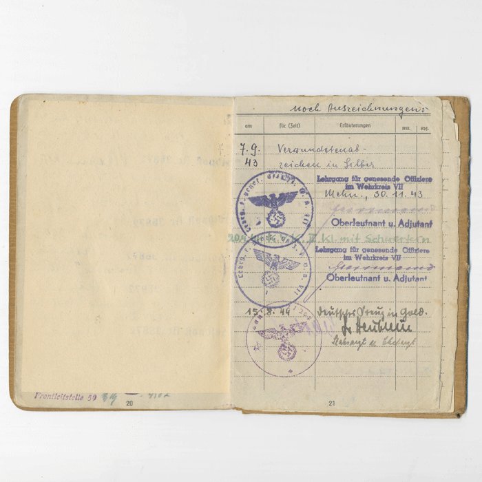 TAP4 Set including Soldbuch and award document for Heer Major German Cross in Gold recipient, Italian front — image 13