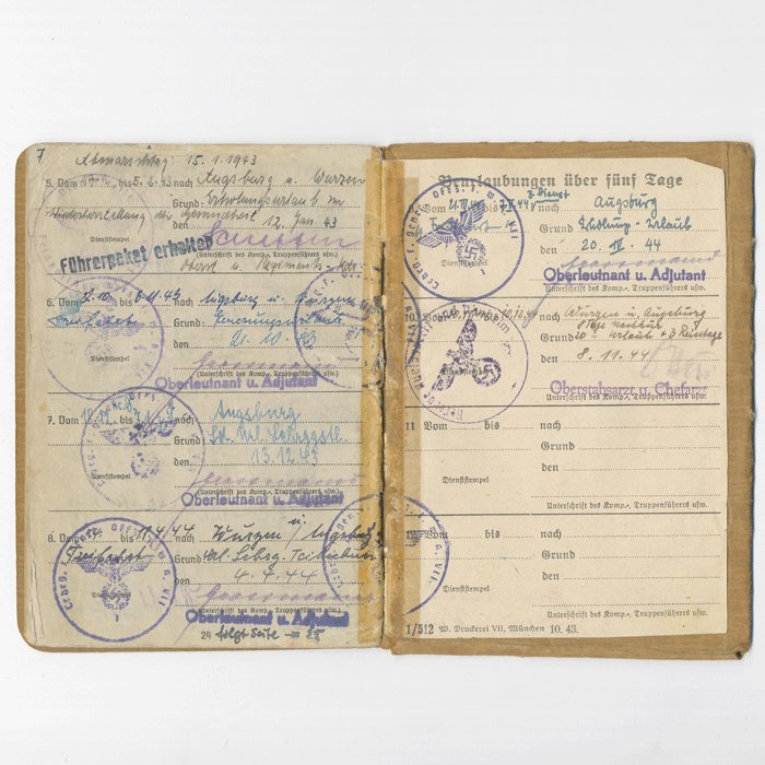 TAP4 Set including Soldbuch and award document for Heer Major German Cross in Gold recipient, Italian front — image 15