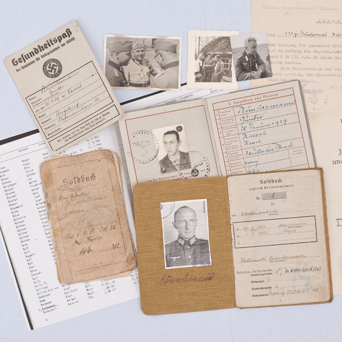 TAP4 Set including Soldbuch and award document for Heer Major German Cross in Gold recipient, Italian front — image 4