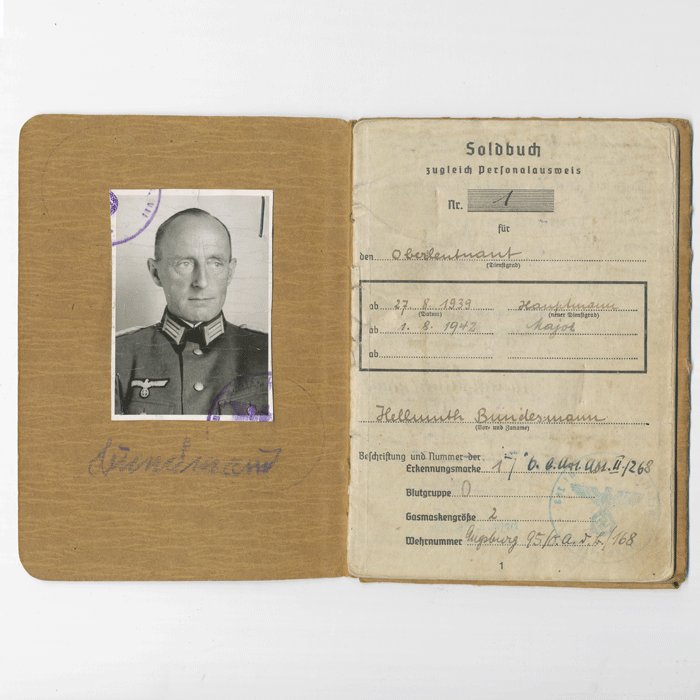 TAP4 Set including Soldbuch and award document for Heer Major German Cross in Gold recipient, Italian front — image 5