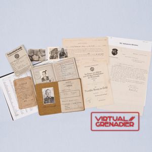 TAP4 Set including Soldbuch and award document for Heer Major …