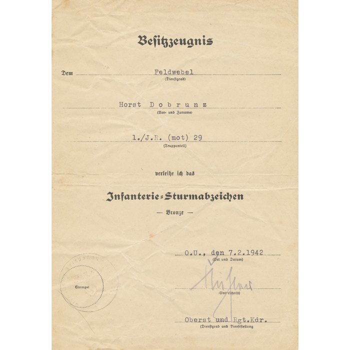 TAP8 Compelling set for a Heer Infanterie Oberleutnant recipient of German Cross in Gold and Panzervernichtungsabzeichen that saw service on East (Stalingrad), West and Italian fronts — image 10