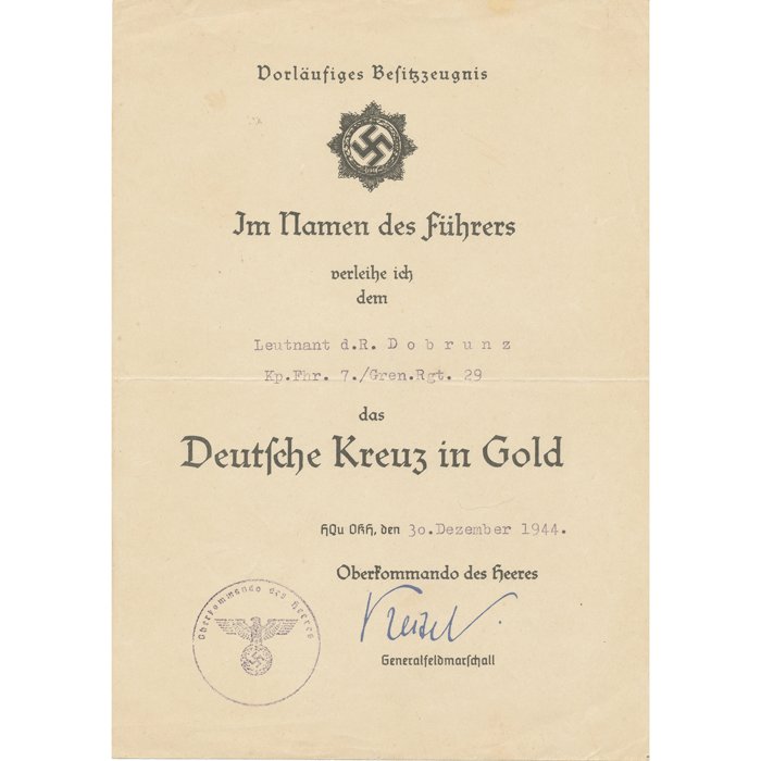 TAP8 Compelling set for a Heer Infanterie Oberleutnant recipient of German Cross in Gold and Panzervernichtungsabzeichen that saw service on East (Stalingrad), West and Italian fronts — image 13