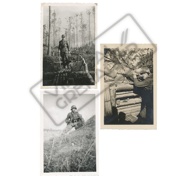 TAP3 Large set including Soldbuch, award documents, original front photos and battle damaged Erkennungsmarke for Heer Panzerjäger Oberfeldwebel — image 10