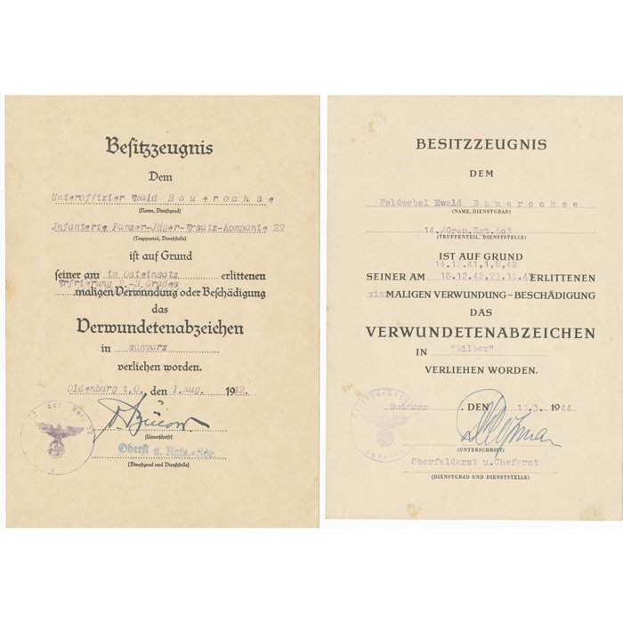 TAP3 Large set including Soldbuch, award documents, original front photos and battle damaged Erkennungsmarke for Heer Panzerjäger Oberfeldwebel — image 12