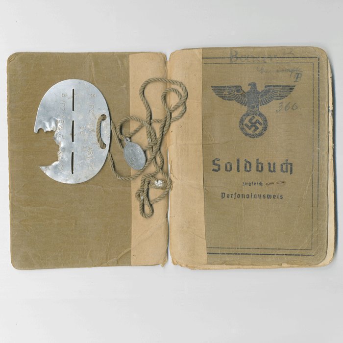 TAP3 Large set including Soldbuch, award documents, original front photos and battle damaged Erkennungsmarke for Heer Panzerjäger Oberfeldwebel — image 5