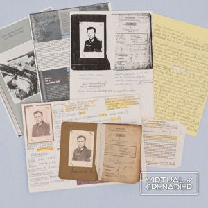 TAP14 Soldbuch and research documents pertaining to a well decorated …