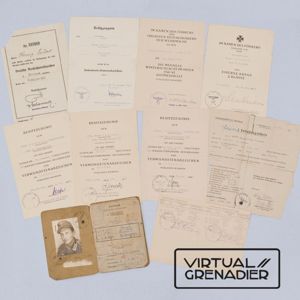 PA100 Soldbuch and Führerschein for Obergefreiter who served in Großdeutschland …