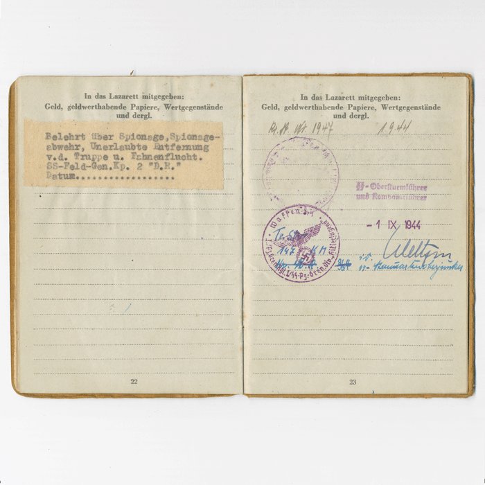 TAP13 Late war Waffen-SS Soldbuch for an SS-Pz.-Gren. that served with several units including 12/SS-Pz.Div. Hitlerjugend — image 10