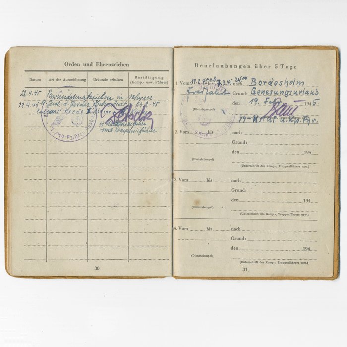 TAP13 Late war Waffen-SS Soldbuch for an SS-Pz.-Gren. that served with several units including 12/SS-Pz.Div. Hitlerjugend — image 11