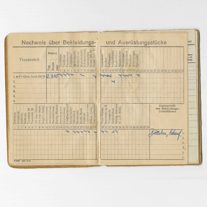 TAP13 Late war Waffen-SS Soldbuch for an SS-Pz.-Gren. that served with several units including 12/SS-Pz.Div. Hitlerjugend — image 7