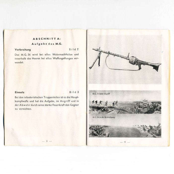 BAA7 June 1943 dated instruction manual for operation of the MG34 — image 11