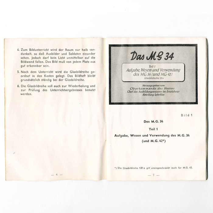 BAA7 June 1943 dated instruction manual for operation of the MG34 — image 3