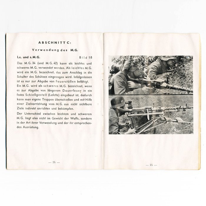BAA7 June 1943 dated instruction manual for operation of the MG34 — image 7