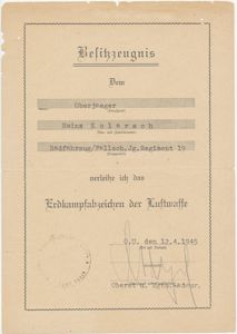 MCA24 Pair of '45 dated award documents to an Oberjäger …