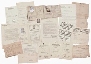 JAD7 Set of sports, travel, award documents and letter of …