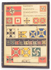 TPA11 Framed color page from Die Wehrmacht magazine featuring Fahnen, …