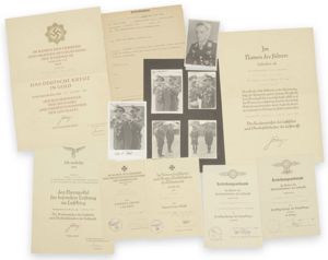 GMA9 Grouping pertaining to Luftwaffe Ritterkreuzträger Leutnant Helmut Fickel