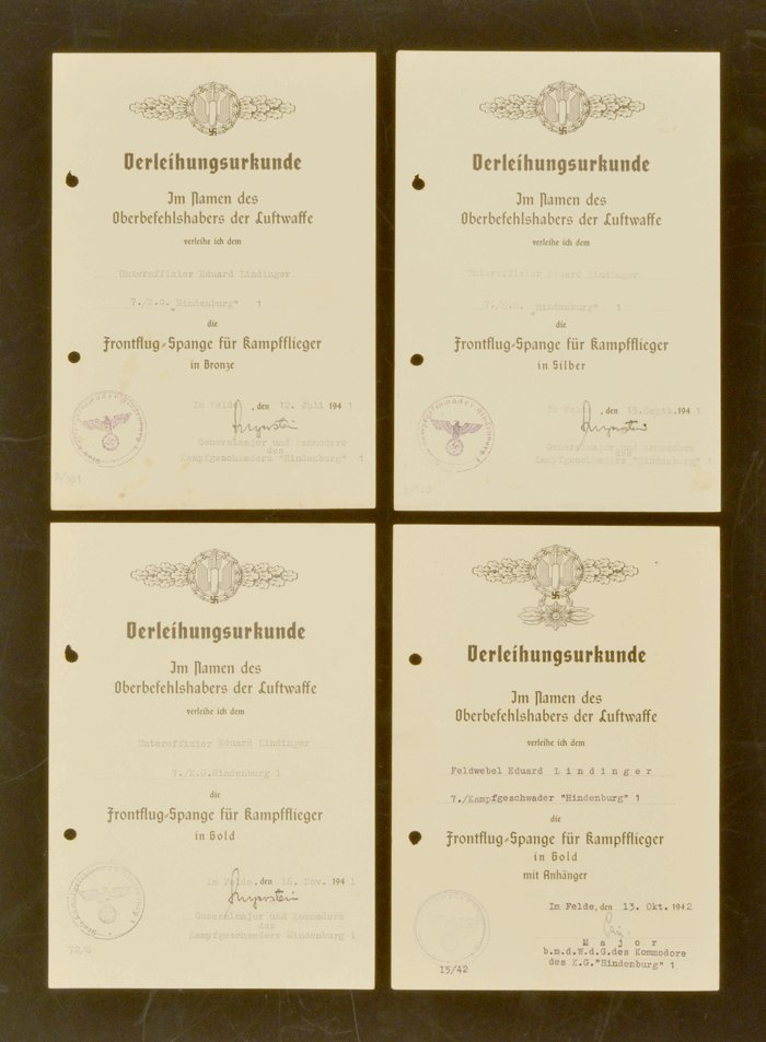 GMA6 Set of documents and photographs related to Luftwaffe Ritterkreuzträger Hauptfeldwebel Eduard Lindinger — image 5