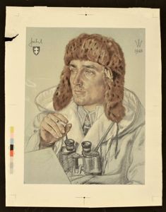 GMA5 Wolf Willrich color poster of Heer Eichenlaubträger NCO