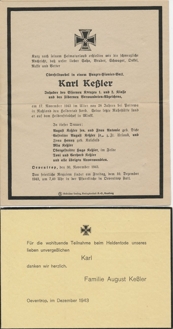 AHG5 Set of Wehrpass and other documents for Heer Pionier NCO fallen in Russia — image 7