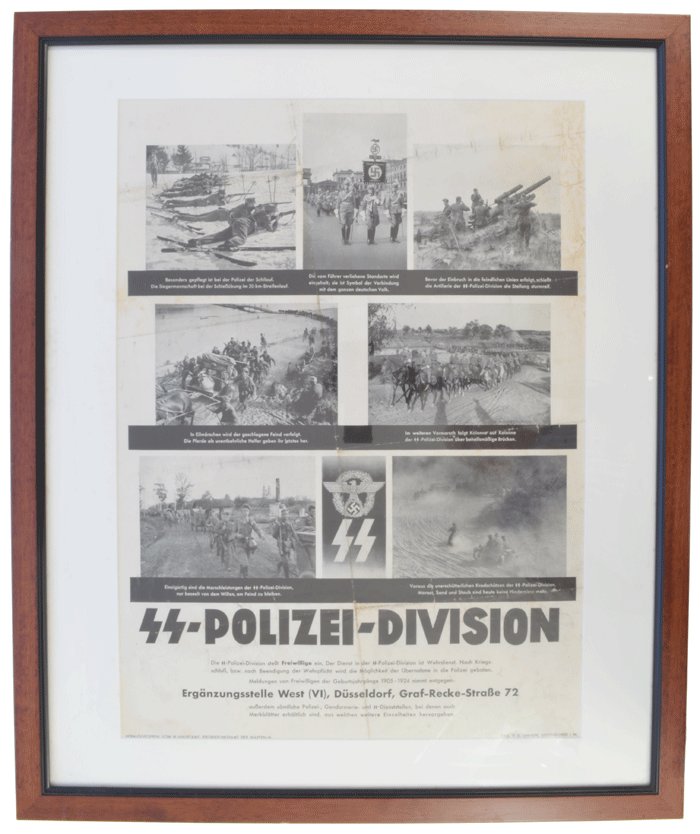 ARH1 Framed recruiting poster for SS-Polizei-Division — image 2