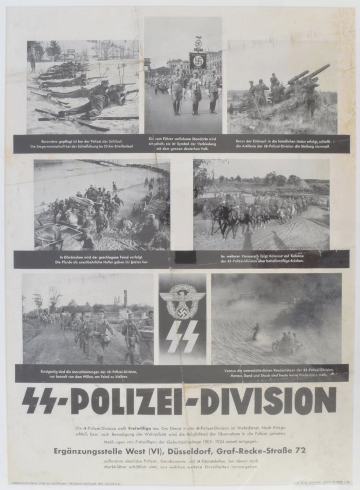 ARH1 Framed recruiting poster for SS-Polizei-Division — image 3