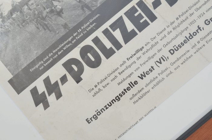 ARH1 Framed recruiting poster for SS-Polizei-Division — image 4