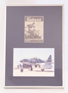 Framed Adolf Galland signature
