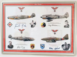 Framed Luftwaffe 'ace' print