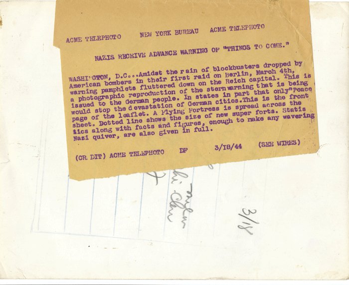 American press release photo of Allied propaganda leaflet — image 4