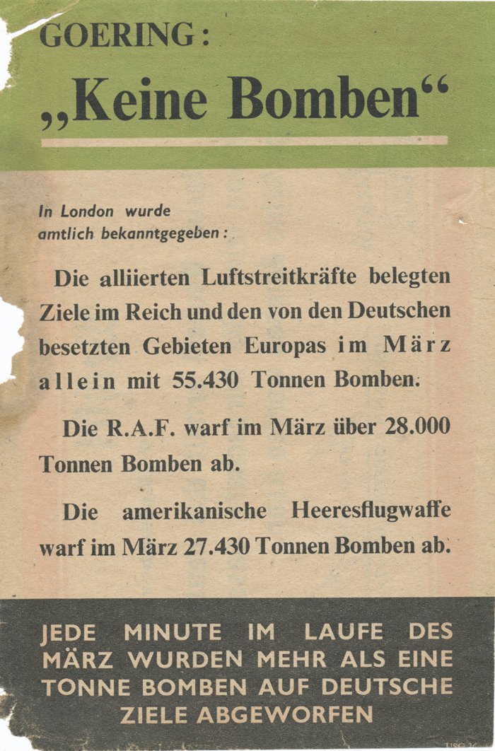 Allied progranda leaflet mocking Göring's boast about bombers over Germany — image 3