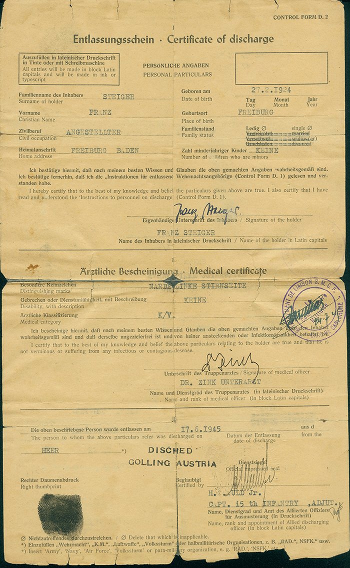 STN1 Set of documents for highly decorated soldier in 23rd Panzer Div. including Wehrpass and 25 Bronze Panzer Assault Badge — image 5