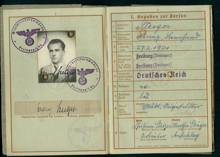 STN1 Set of documents for highly decorated soldier in 23rd Panzer Div. including Wehrpass and 25 Bronze Panzer Assault Badge — image 6