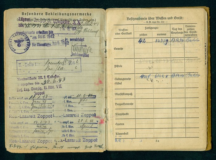 Soldbuch to Heer Kanonier killed in action — image 5