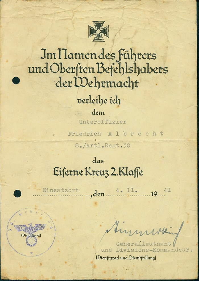 Document set for Heer Art. Uffz. - 50 General Assault Badge, EK I and other awards — image 3