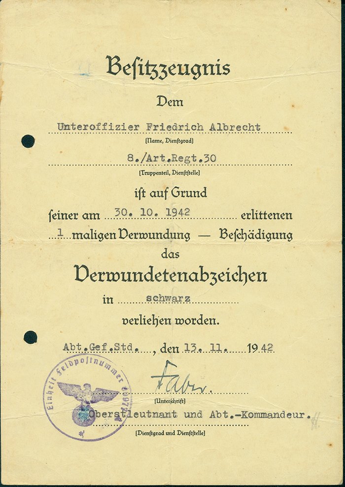 Document set for Heer Art. Uffz. - 50 General Assault Badge, EK I and other awards — image 5