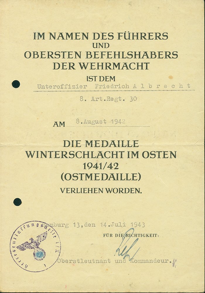 Document set for Heer Art. Uffz. - 50 General Assault Badge, EK I and other awards — image 6