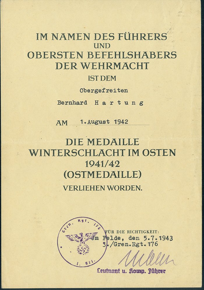 Document set for Heer Obergefreiter - Infanterie Assault Badge and other awards — image 4