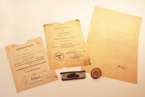 Set of documents with awards for an SS-Untersturmführer in SS …
