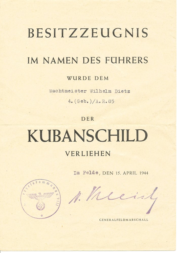 Kuban shield and award document — image 5