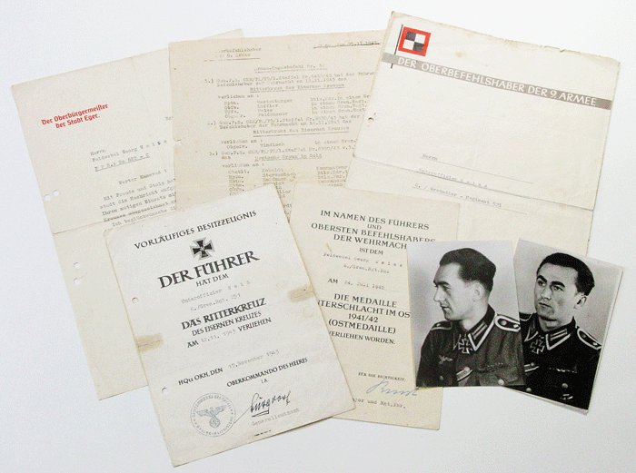 Preliminary Ritterkreuz document set for Unteroffizier Weiss — image 2