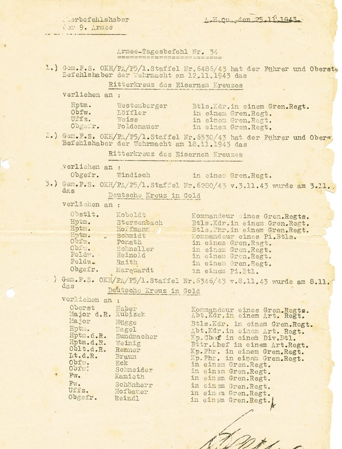 Preliminary Ritterkreuz document set for Unteroffizier Weiss — image 5